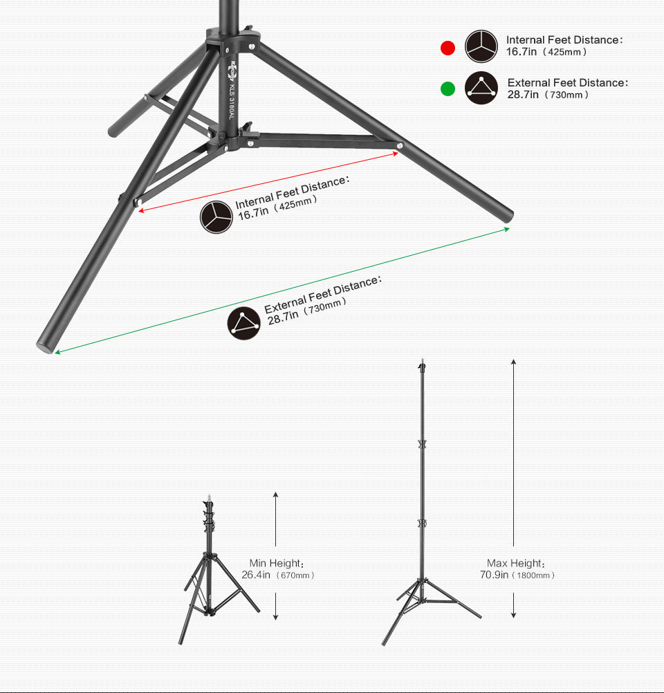 MoLight 3180 71" Light Stand
