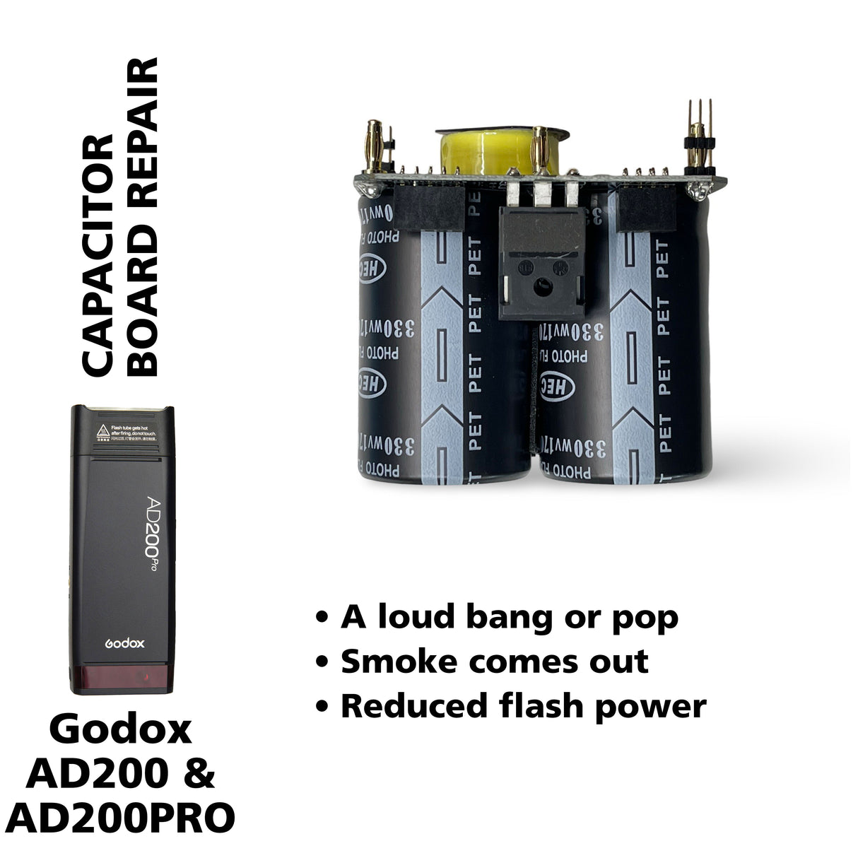 AD200 and AD200PRO Capacitor Board Repair