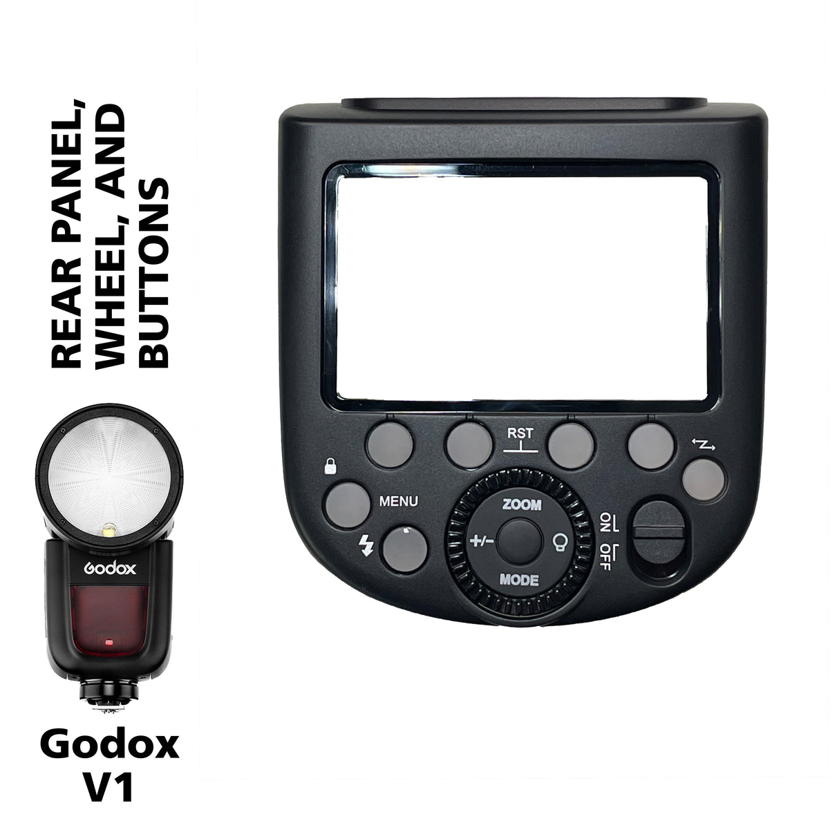 Godox V1 Rear Panel, Control Wheel, and Button Replacement