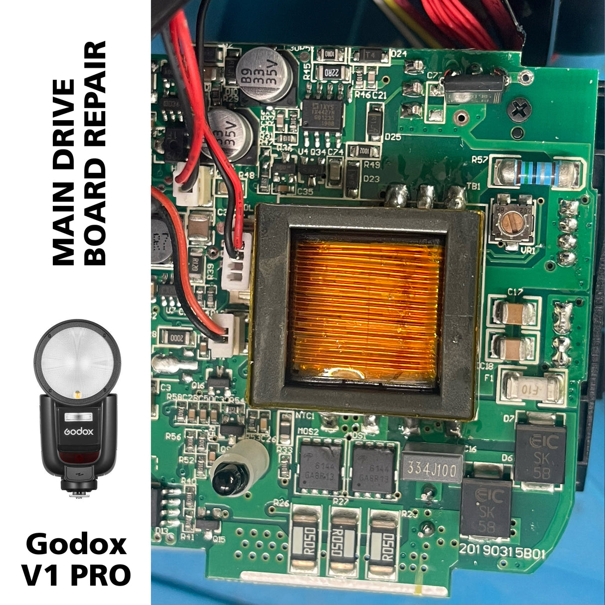 Godox V1 PRO Main Drive Board Replacement
