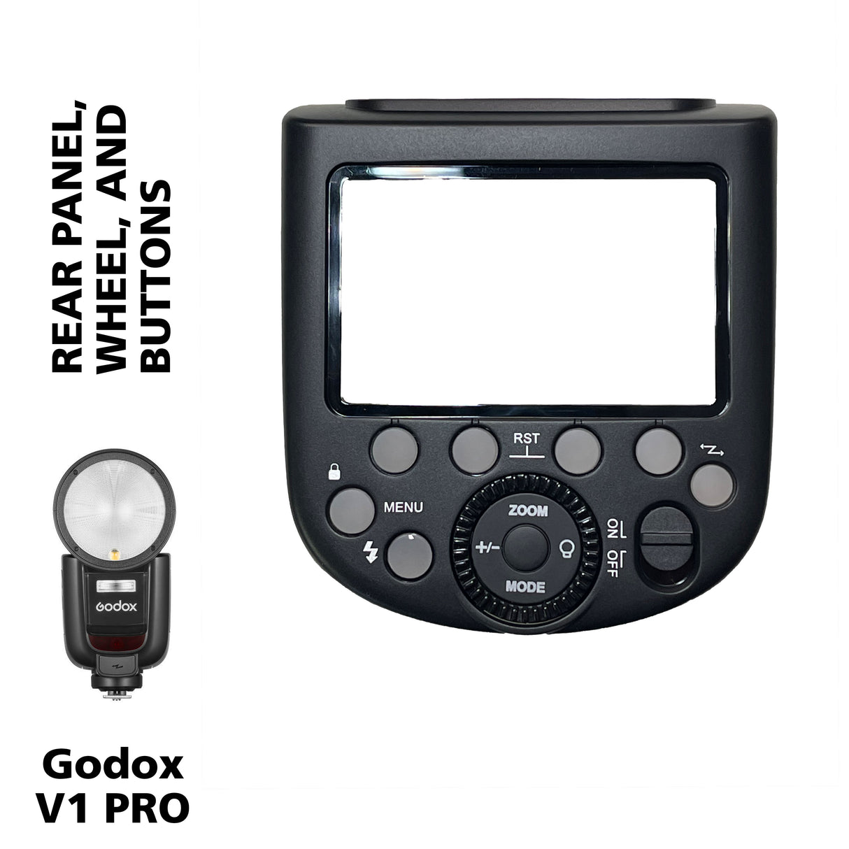 Godox V1 PRO Rear Panel, Control Wheel, and Button Replacement
