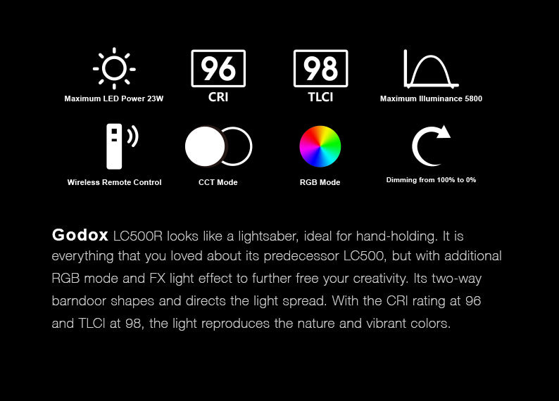 Godox LC500R RGB Colored LED Light Stick