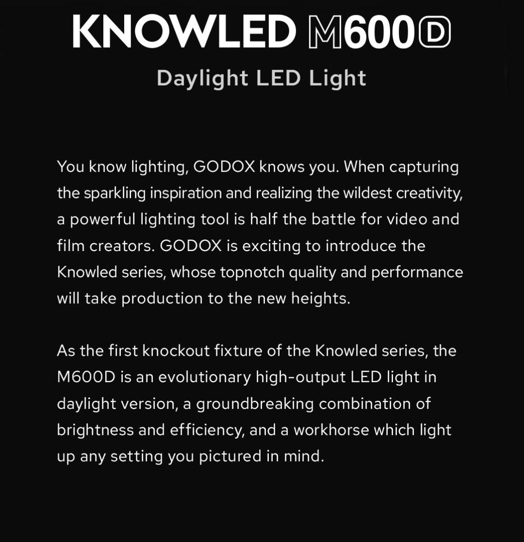 Godox M600D 740w KNOWLED