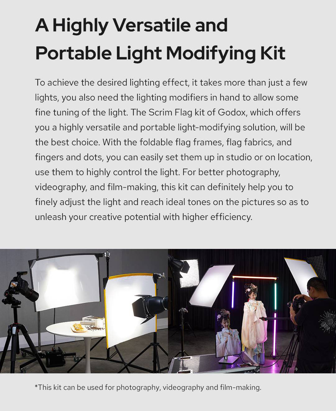 Godox SF4560 18"x24" Scrim Flag Kit