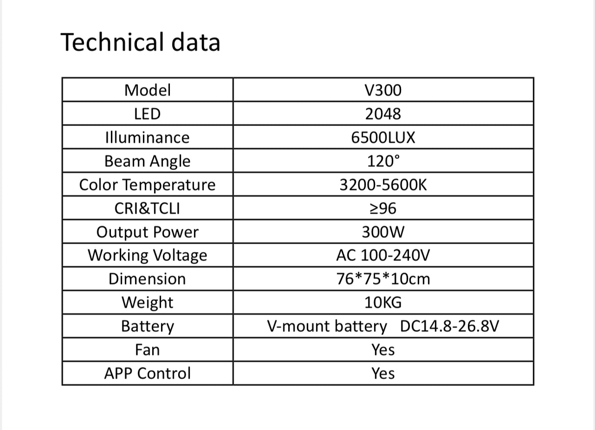 Golden Eagle V300 300w 22" Square BiColor LED Panel