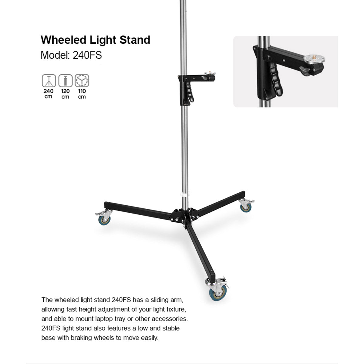 Godox 240FS Rolling Light and Camera Stand