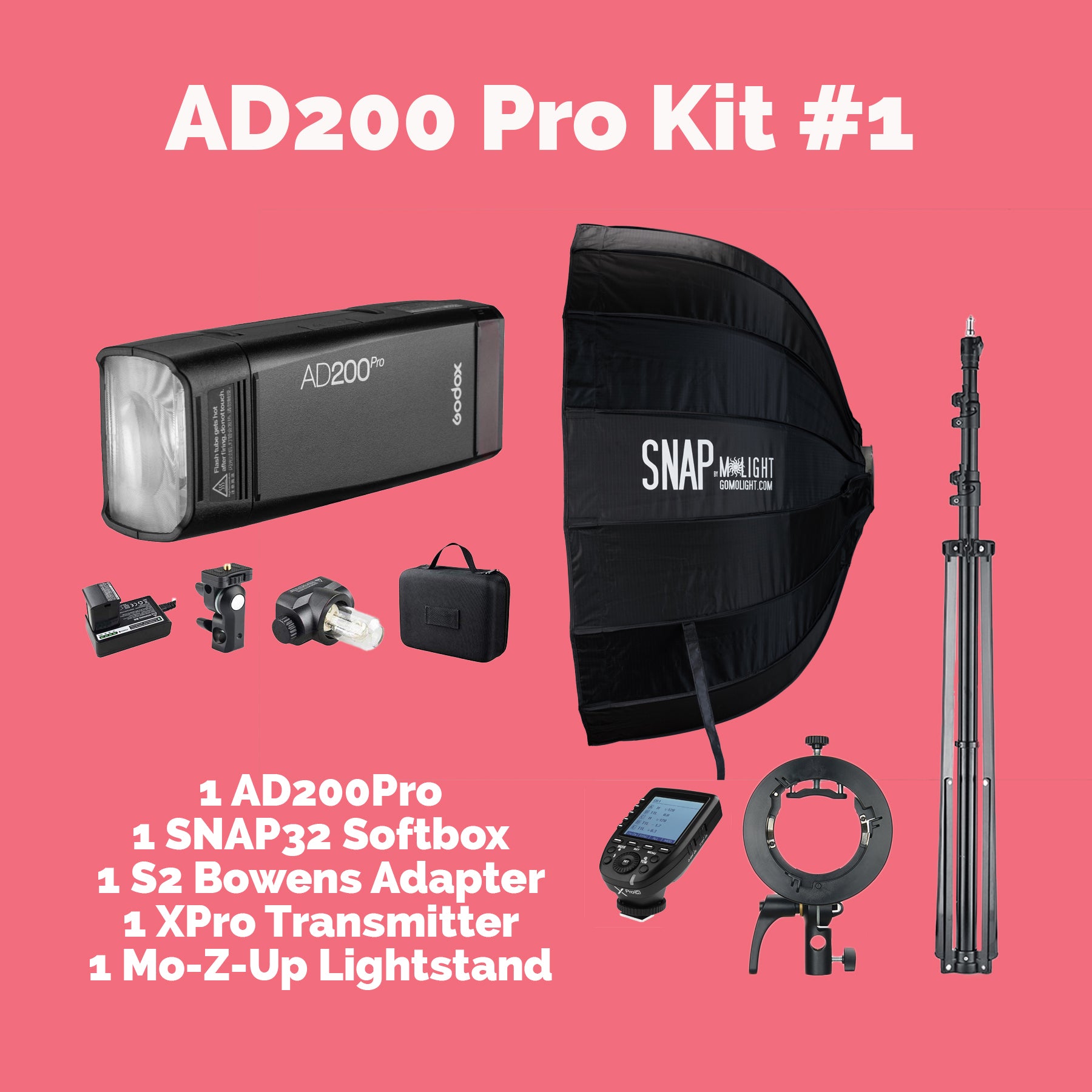 AD200Pro Kit #1 with SNAP32 – MoLight