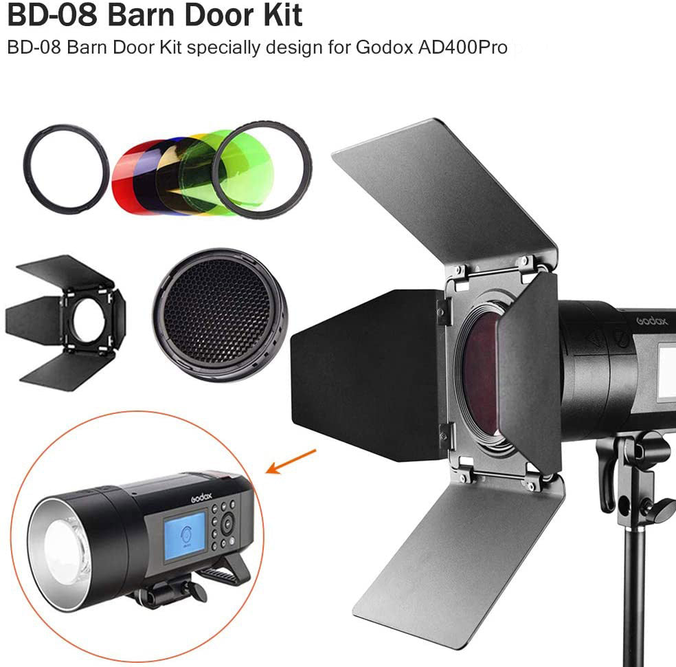 BD08 Barndoor & Grid Kit for the AD400Pro