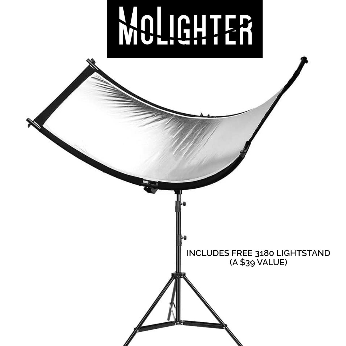 MoLighter Curved Reflector + FREE 3180 Lightstand