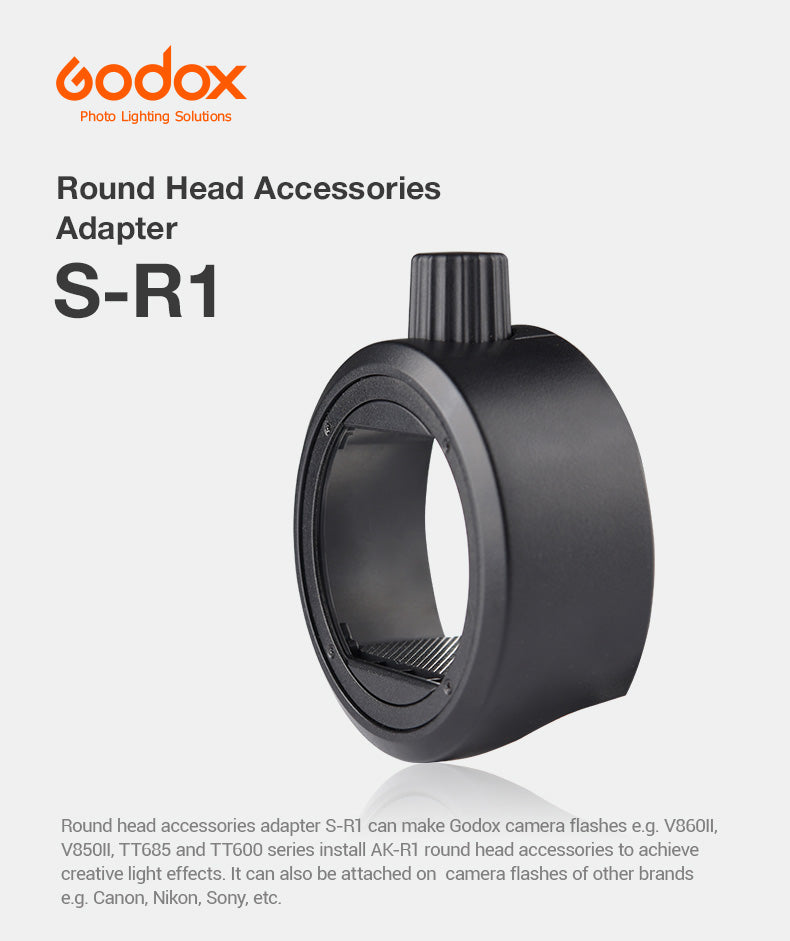 S-R1 Round Speedlight Adapter