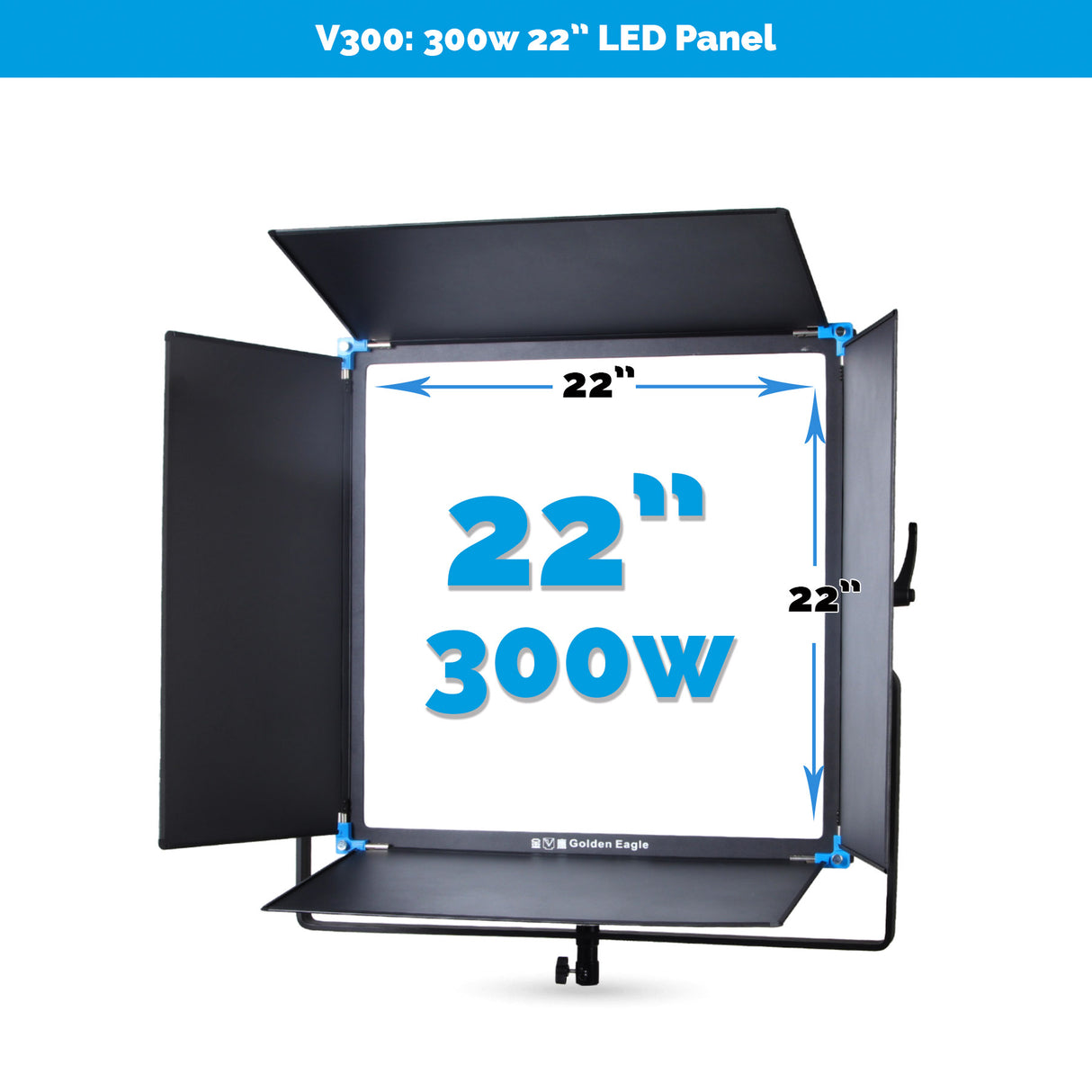 Golden Eagle V300 300w 22" Square BiColor LED Panel