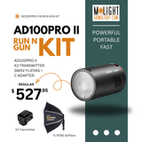 AD100PRO II Run N Gun Kit with FLIP24G