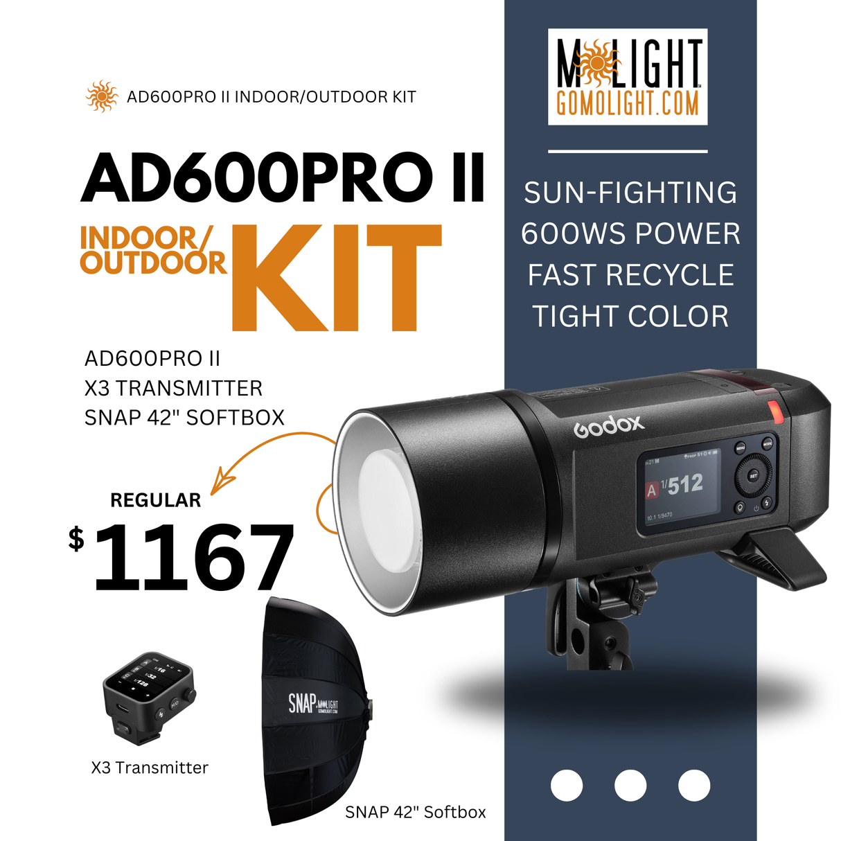 AD600Pro II Indoor-Outdoor Kit with SNAP42