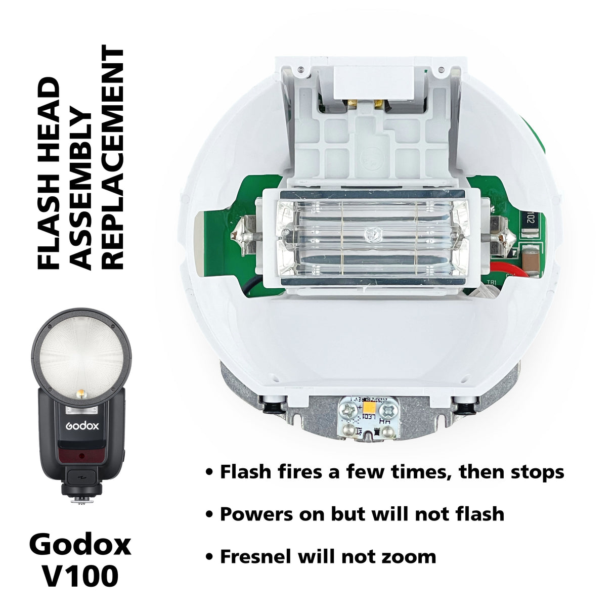 Godox V100 Flash Head Assembly Replacement