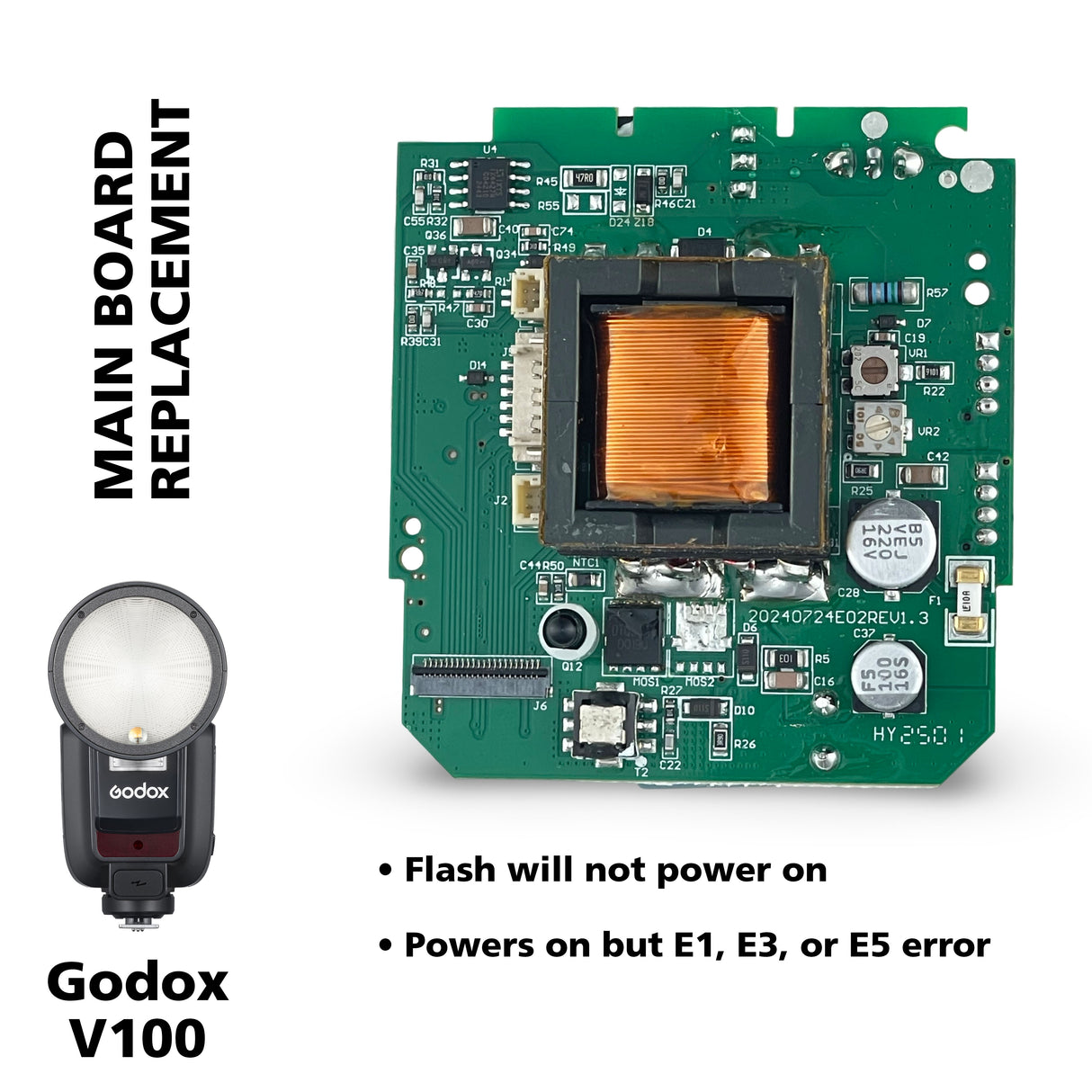 Godox V100 Main Drive Board Replacement