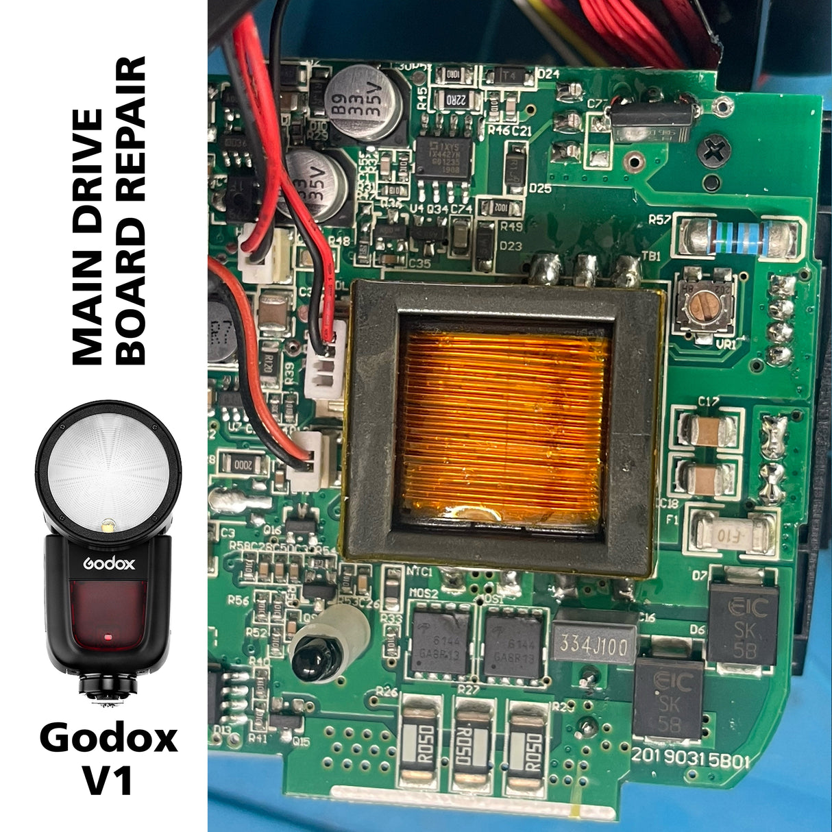 Godox V1 Main Drive Board Replacement