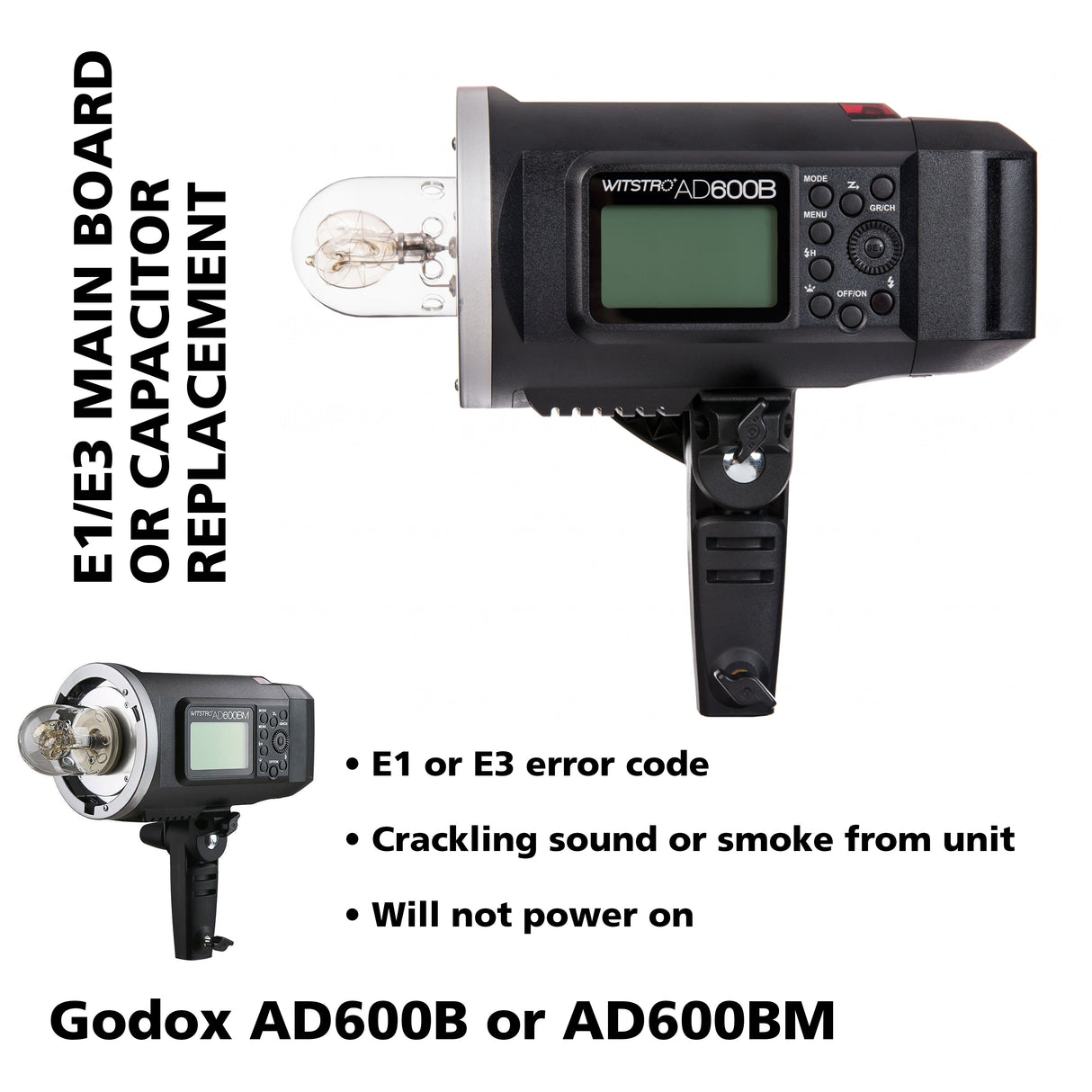 AD600B/BM  E1/E3 Main Drive or Capacitor Repair