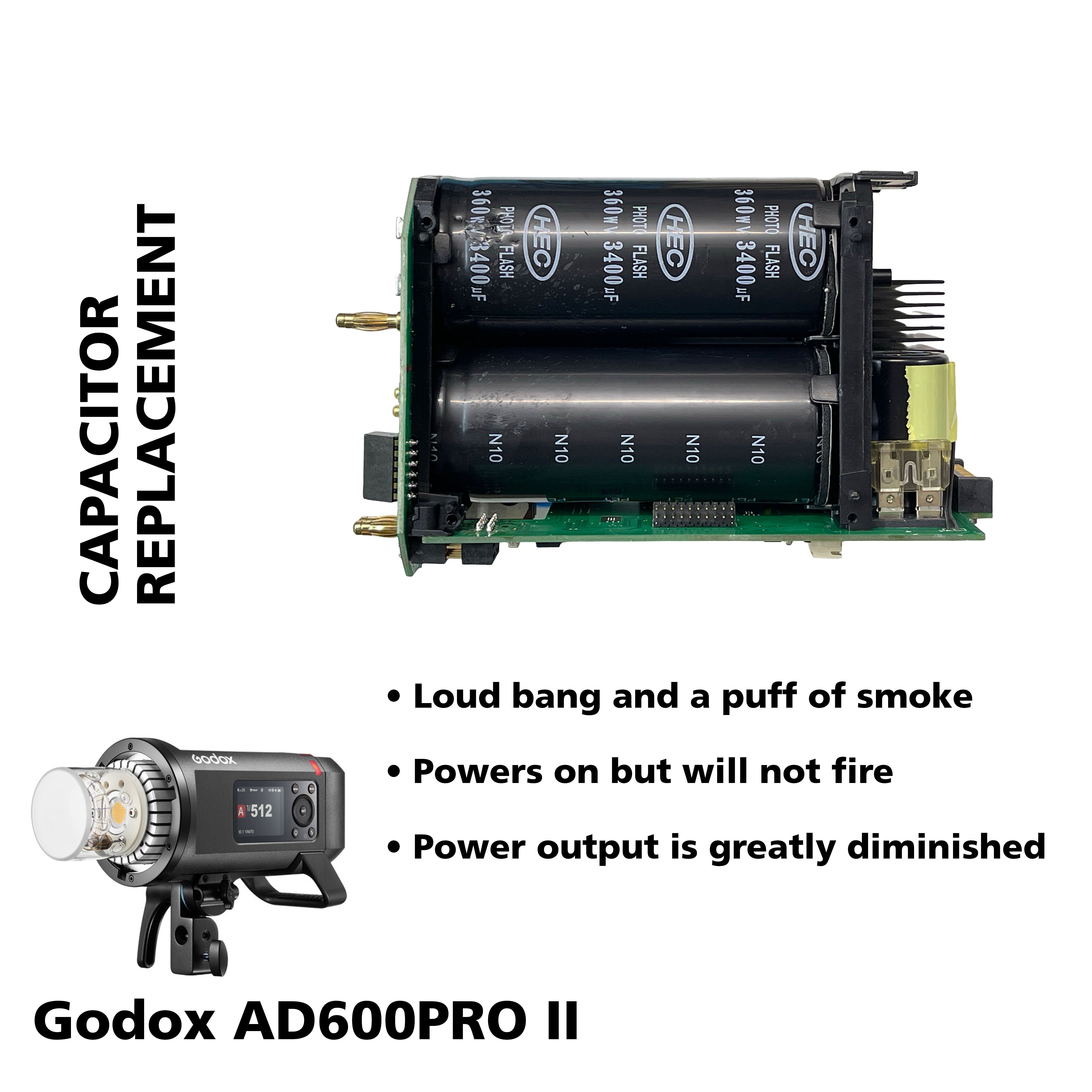 AD200 and AD200PRO Capacitor Board Repair – MoLight