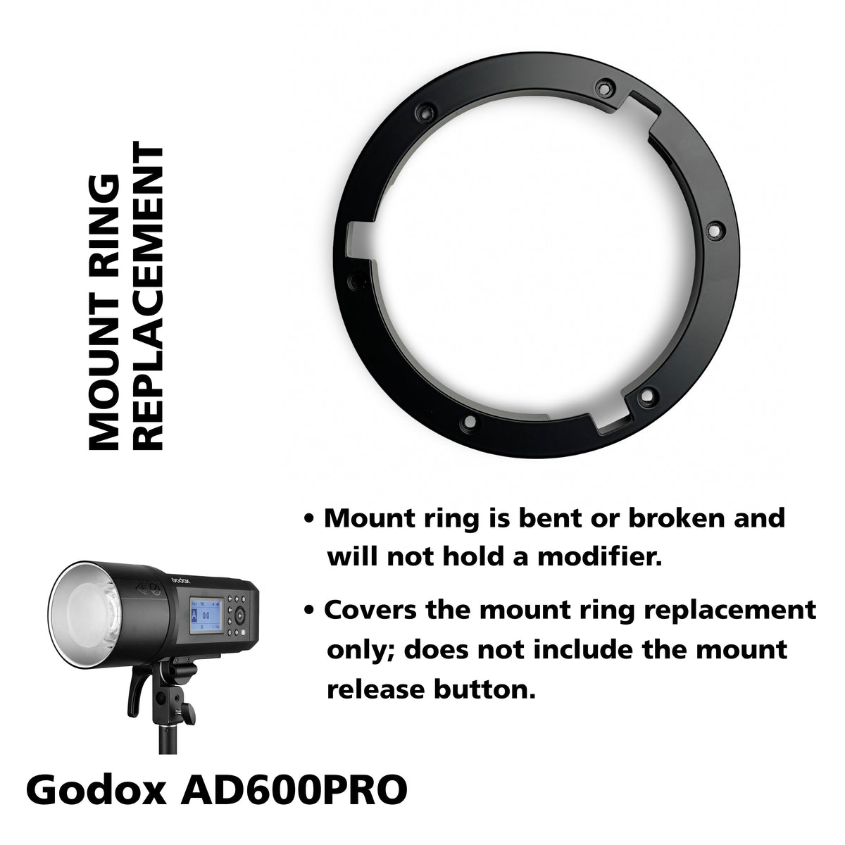 AD600Pro Mount Ring Replacement/Repair