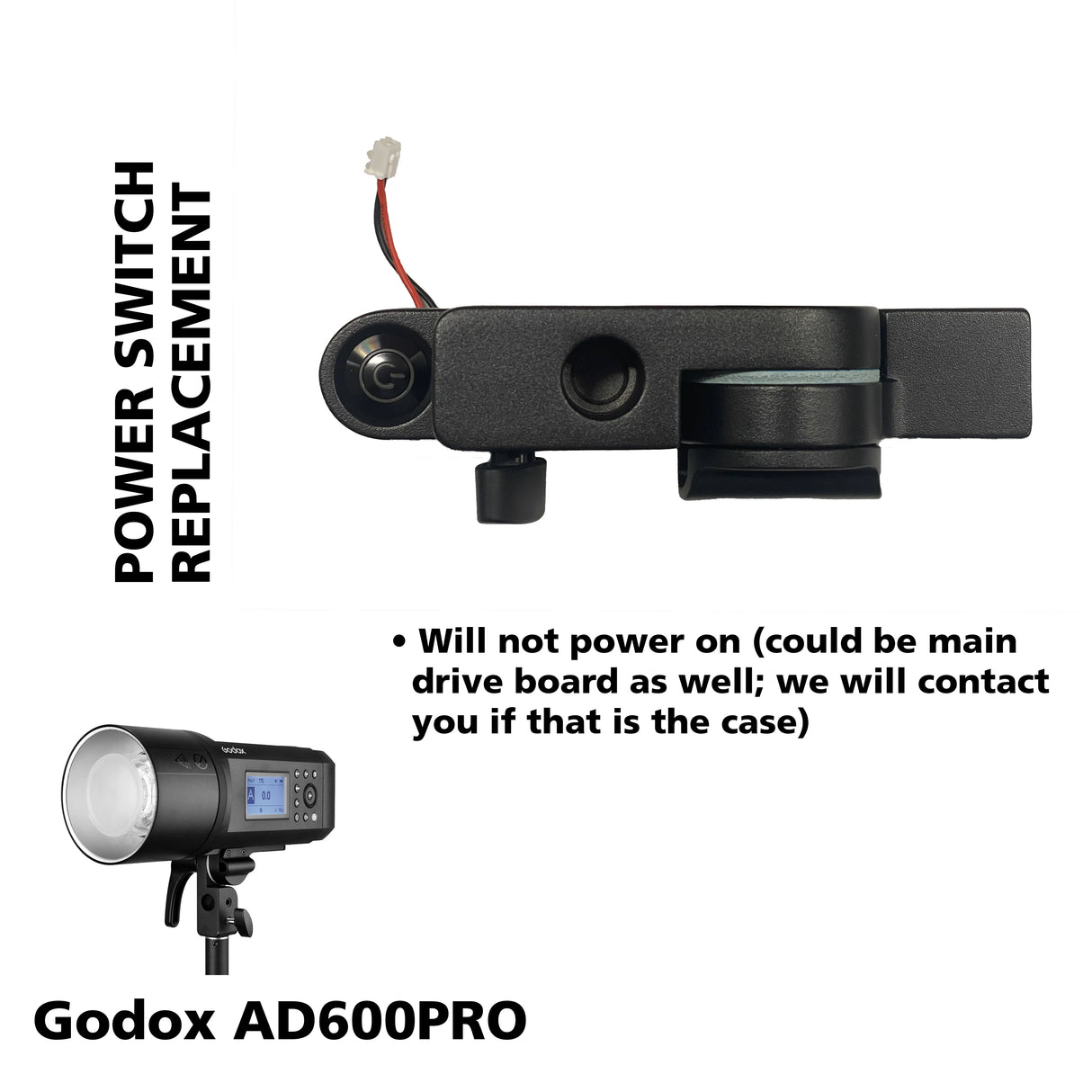 AD600Pro Power Switch Replacement/Repair