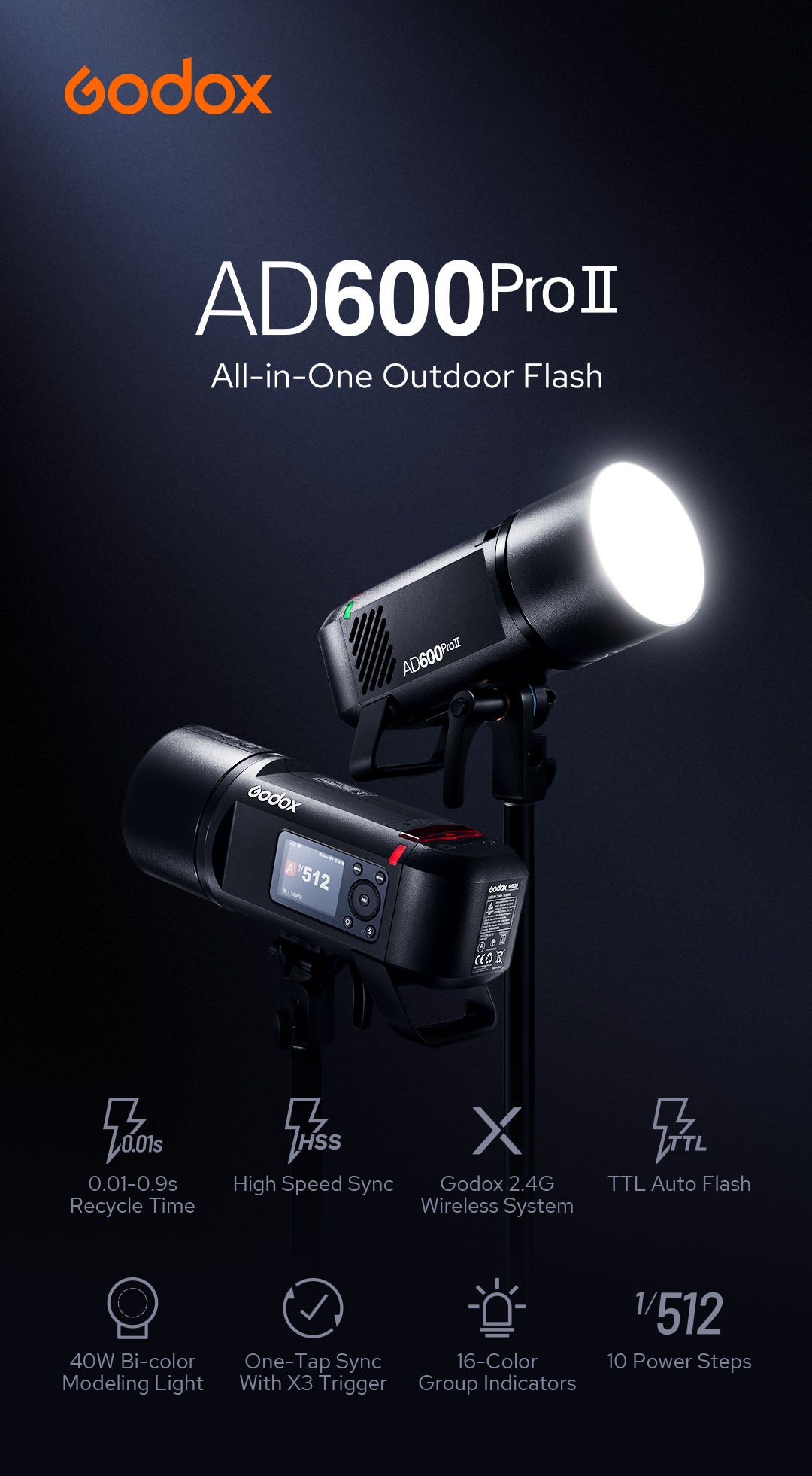 Godox AD600 Pro II TTL Strobe – Enhanced Performance | MoLight
