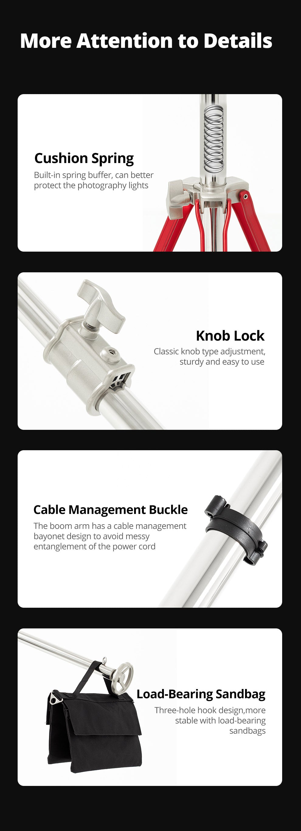 MoLight ROLLYMOLY Heavy-Duty Rolling Boom Stand