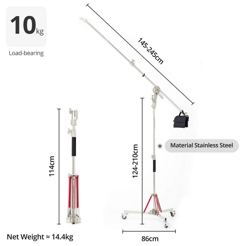 MoLight ROLLYMOLY Heavy-Duty Rolling Boom Stand