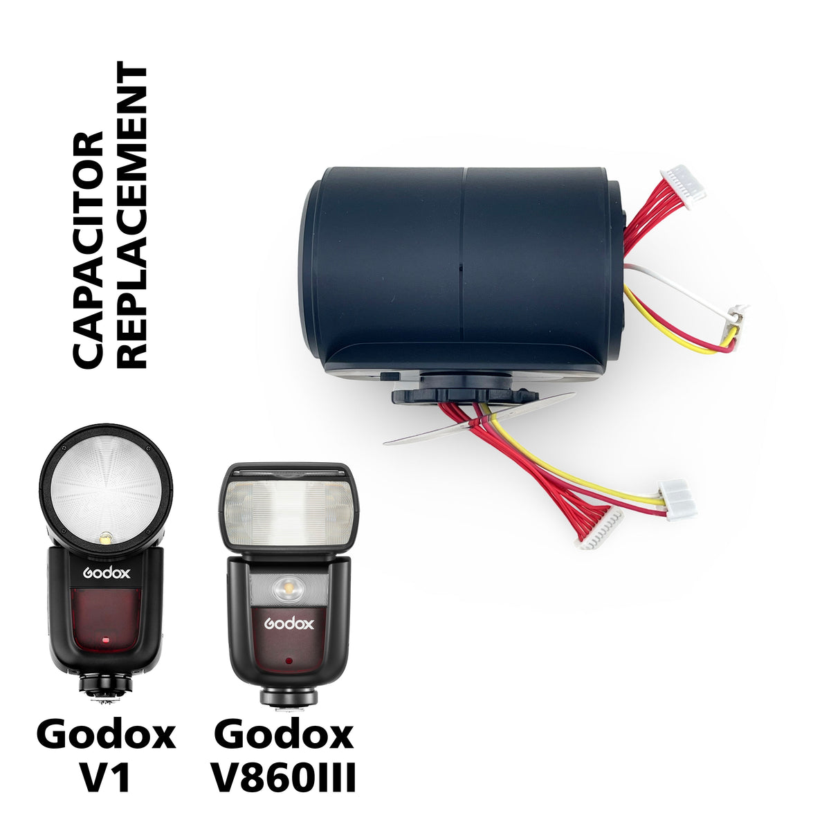 Godox V1 and V860III Capacitor Replacement