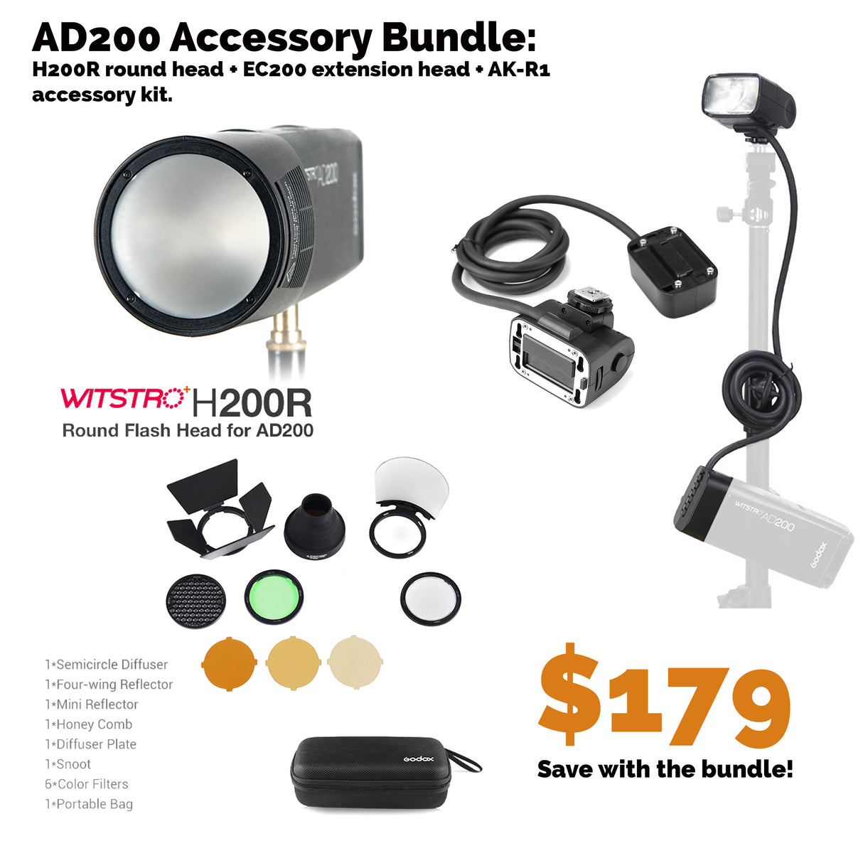 Bundle: Accessories for the AD200/AD200Pro