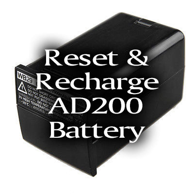 AD200/AD300Pro Reset and Recharge WB29 or WB300P batteries