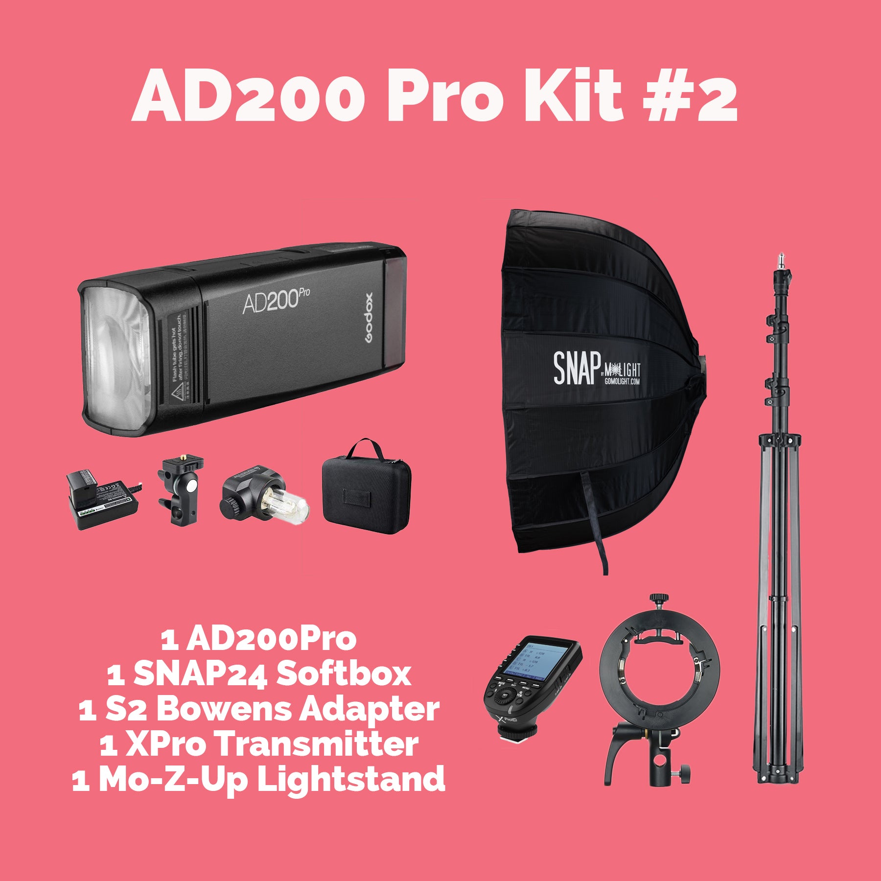 AD200Pro Kit #2 with SNAP24 – MoLight