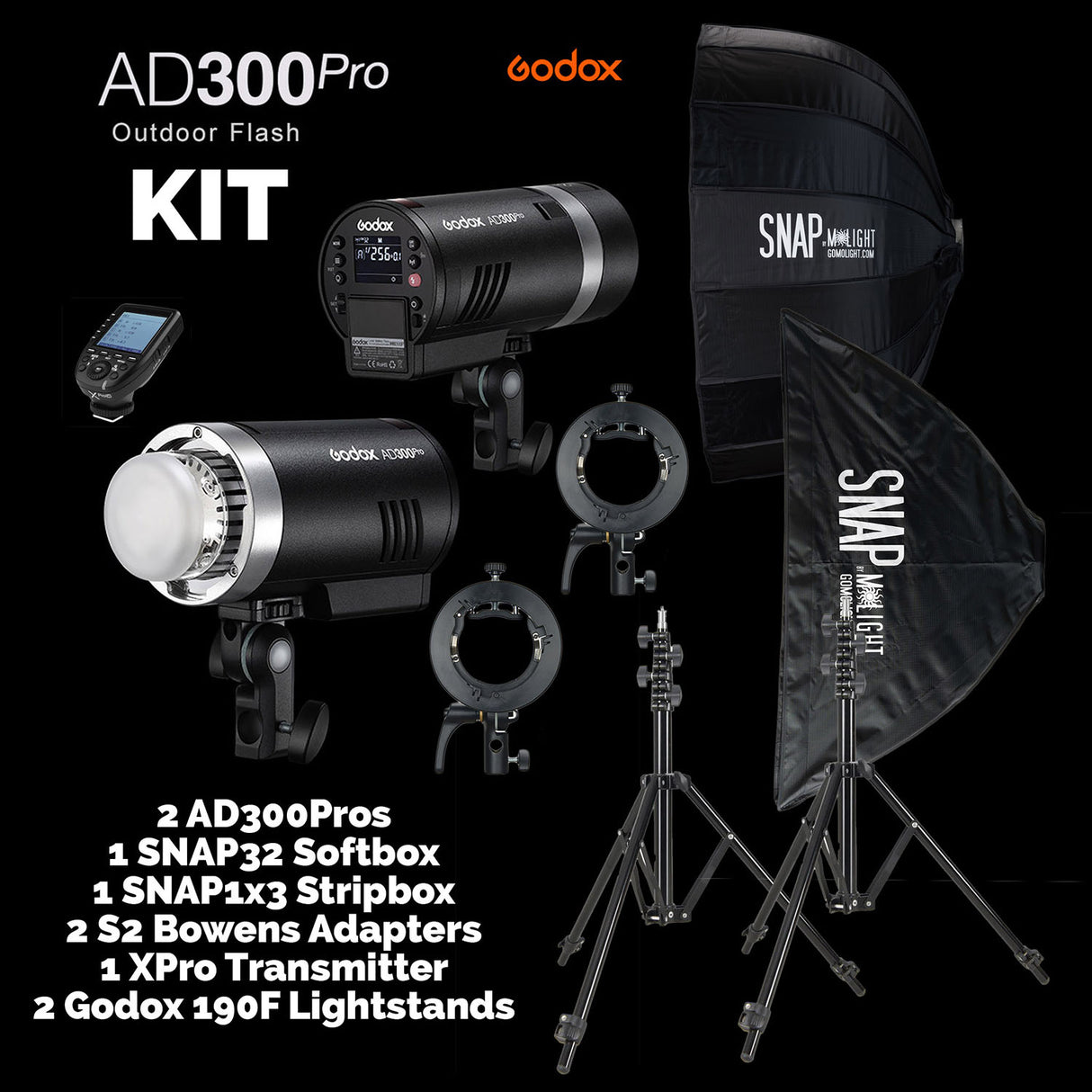 AD300Pro Kit #2 with SNAP32 – MoLight