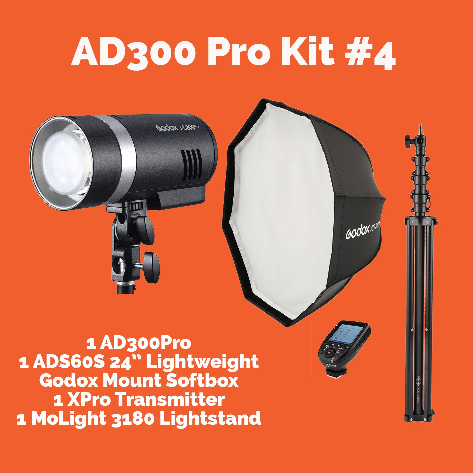 AD300Pro Kit #4 with Godox AD-S60S 24