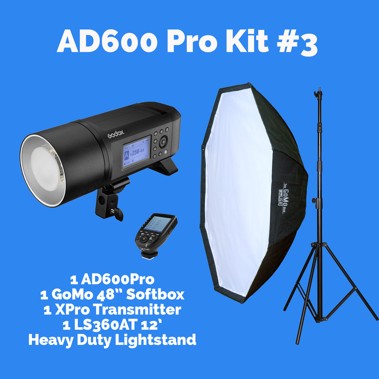 AD600Pro Kit #3 with GoMo 48" Octabox