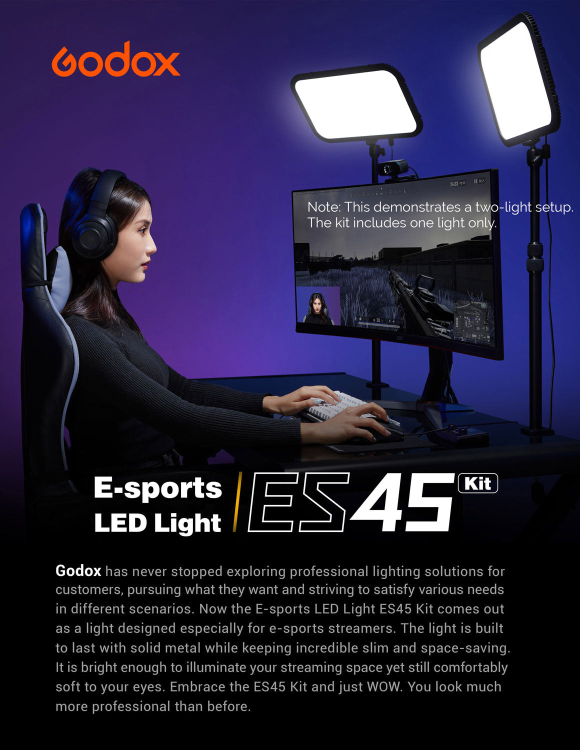 ES45 E-Sport LED Light Kit from Godox – MoLight