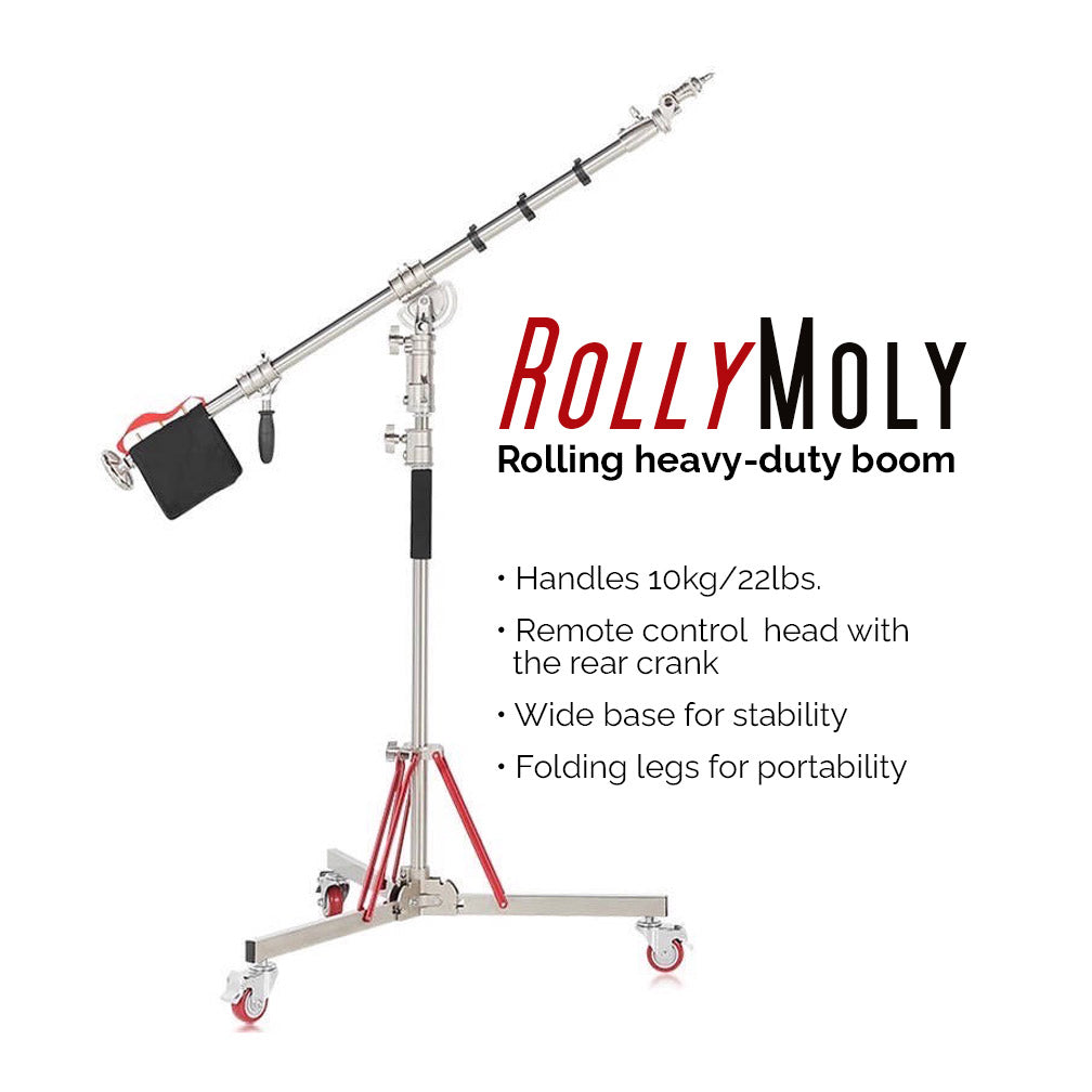 MoLight ROLLYMOLY Heavy-Duty Rolling Boom Stand