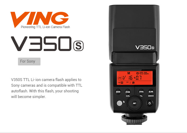 V350 Mini Lithium Ion Speedlight SONY