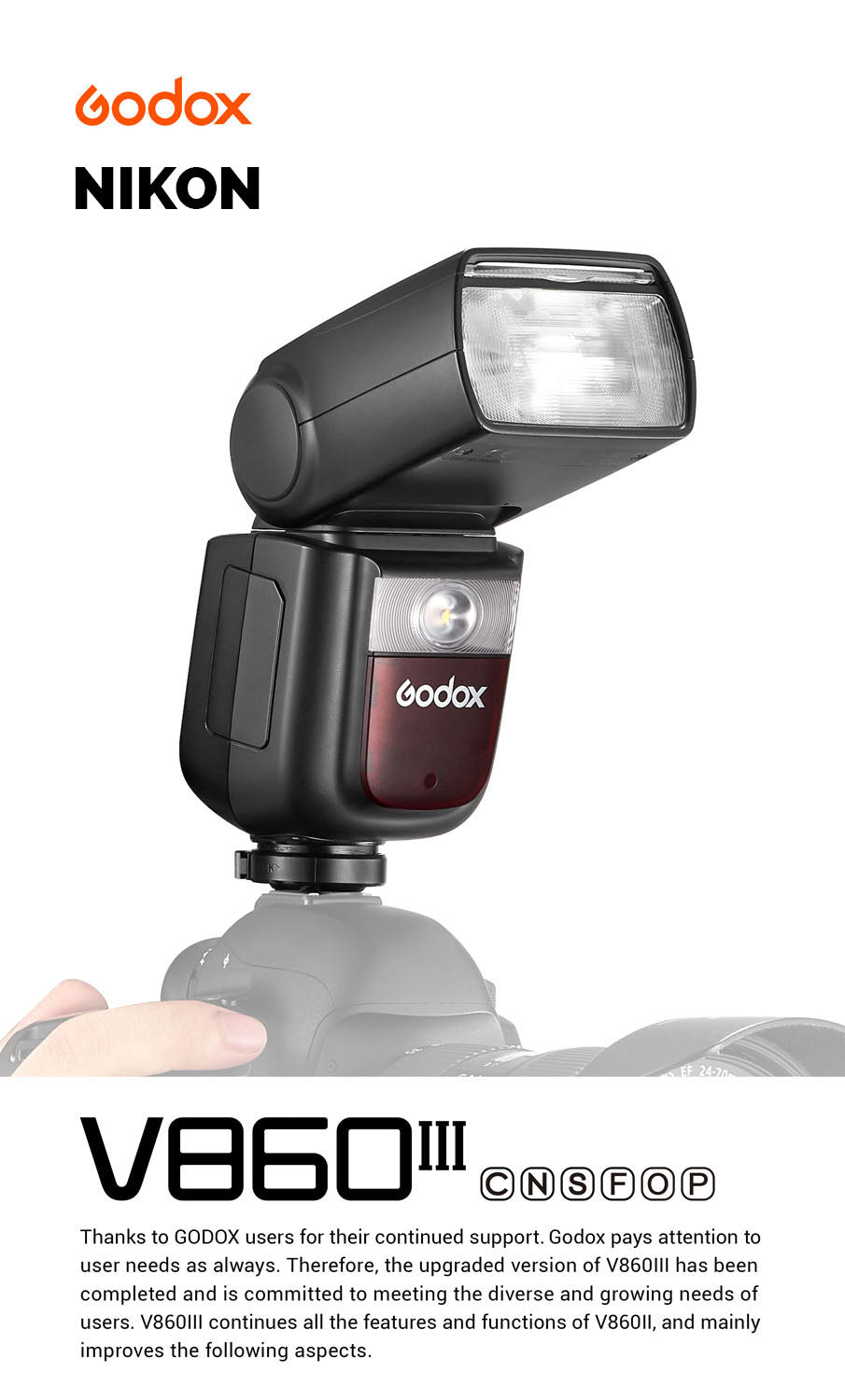 Godox V860III Nikon Speedlight – MoLight